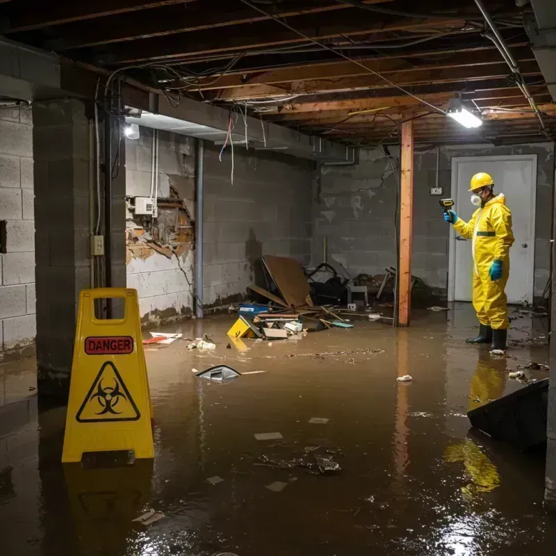 Flooded Basement Electrical Hazard in Central Islip, NY Property